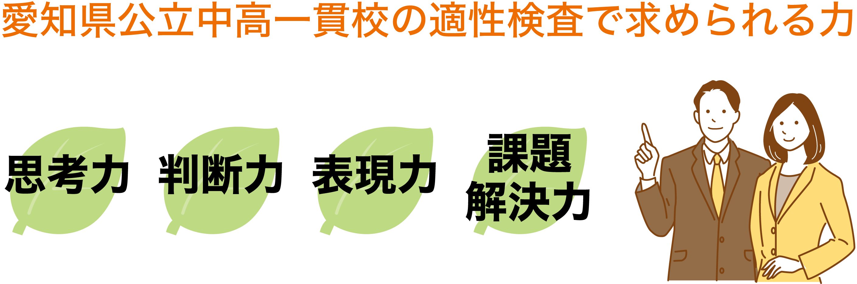 愛知県公立中高一貫校の適性検査で求められる力　思考力・判断力・表現力・課題解決力